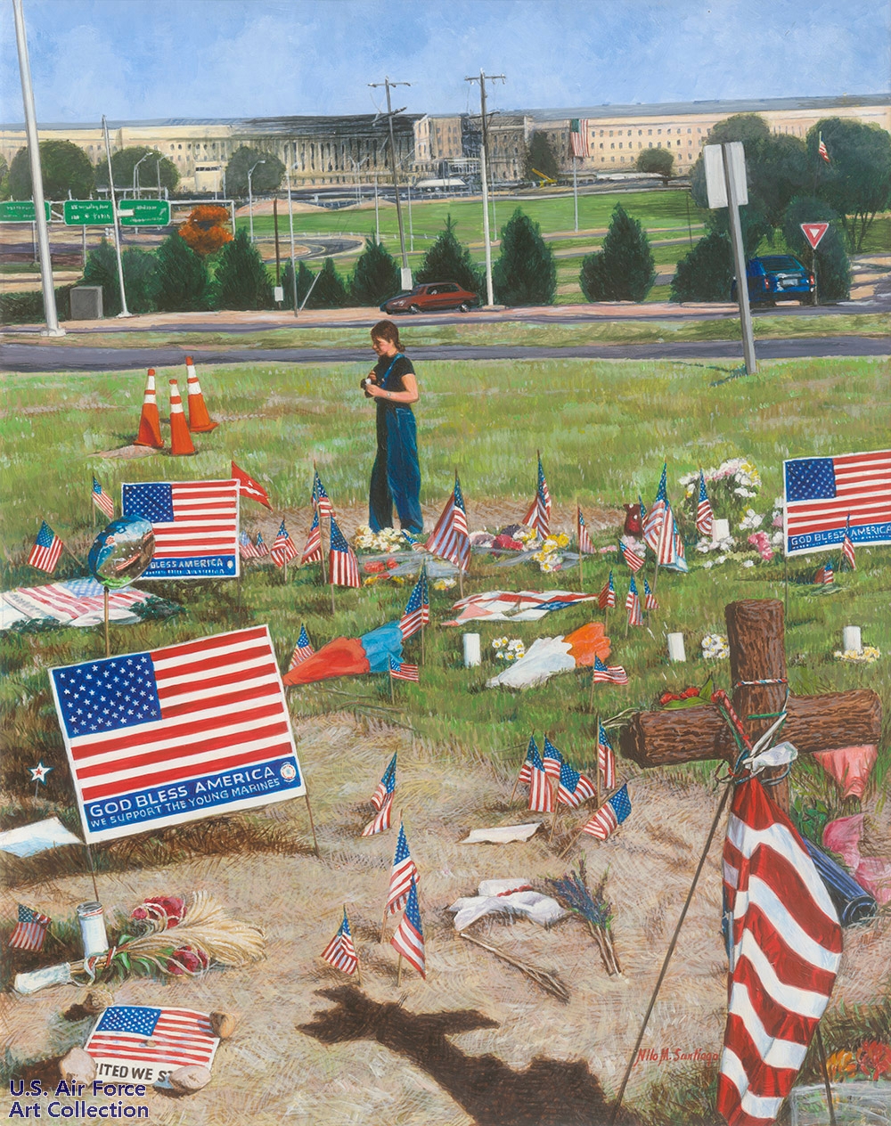 INSTANT SHRINE TO THE PENTAGON HEROES OF 9/11/01